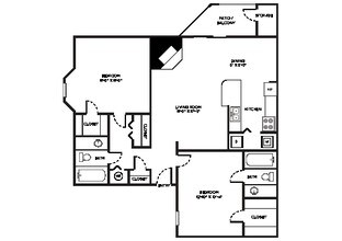 B2 - 2 Bed / 2 Bath 296 floor plan